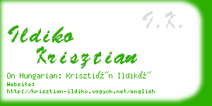 ildiko krisztian business card